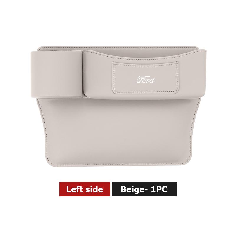 Leather Car Seat Gap Water Cup Holder Box Storage Bag For Ford Escape Ecosport Fusion Explorer Expedition Taurus