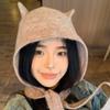 Versatile Women's Winter Knitted Hat Warm Ear Protection Cap Fashion Balaclava Hats  Autumn Winter