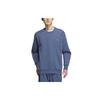 Sportswear Pocket Sweatshirt Solid Logo Athletic Pullover Crewneck Men Sweatshirt Gray Blue IM9066