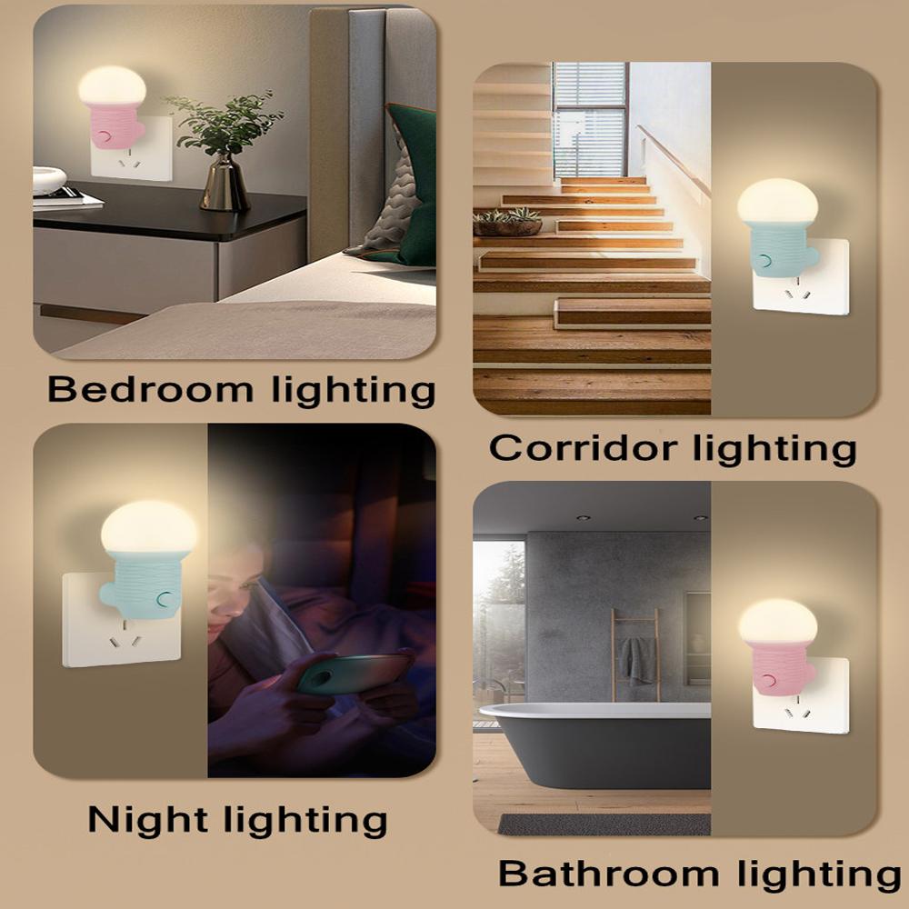 Светодиодный подключаемый ночник, 2 цвета, детский светильник для кормления глаз, светильник для сна, розетки для спальни, энергосберегающие милые лампы для коридора, балкона