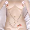Breast Nipples Three-point Clip Chain Clips Binding Metal Sex Fun Sex Toys Black/Red