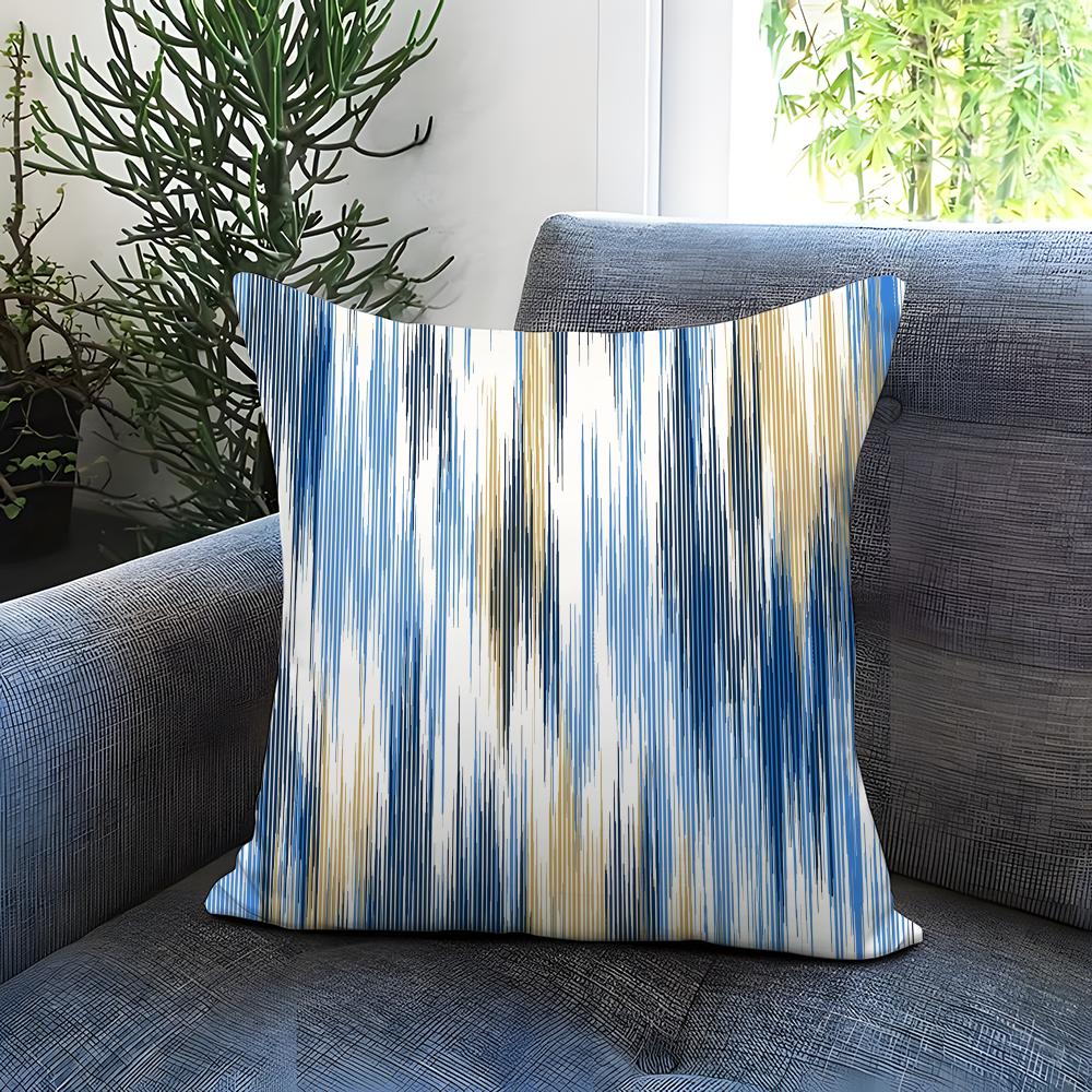 Stripes intersecting Cushion Cover Comfortable Reversible Pillow Cover Ideal for Car Sofa Bedroom Beyond