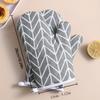 1 шт. Геометрические термостойкие прихватки для духовки 356°F, кухонные перчатки с эластичными манжетами, серый и белый узор для печенья, противней для запекания