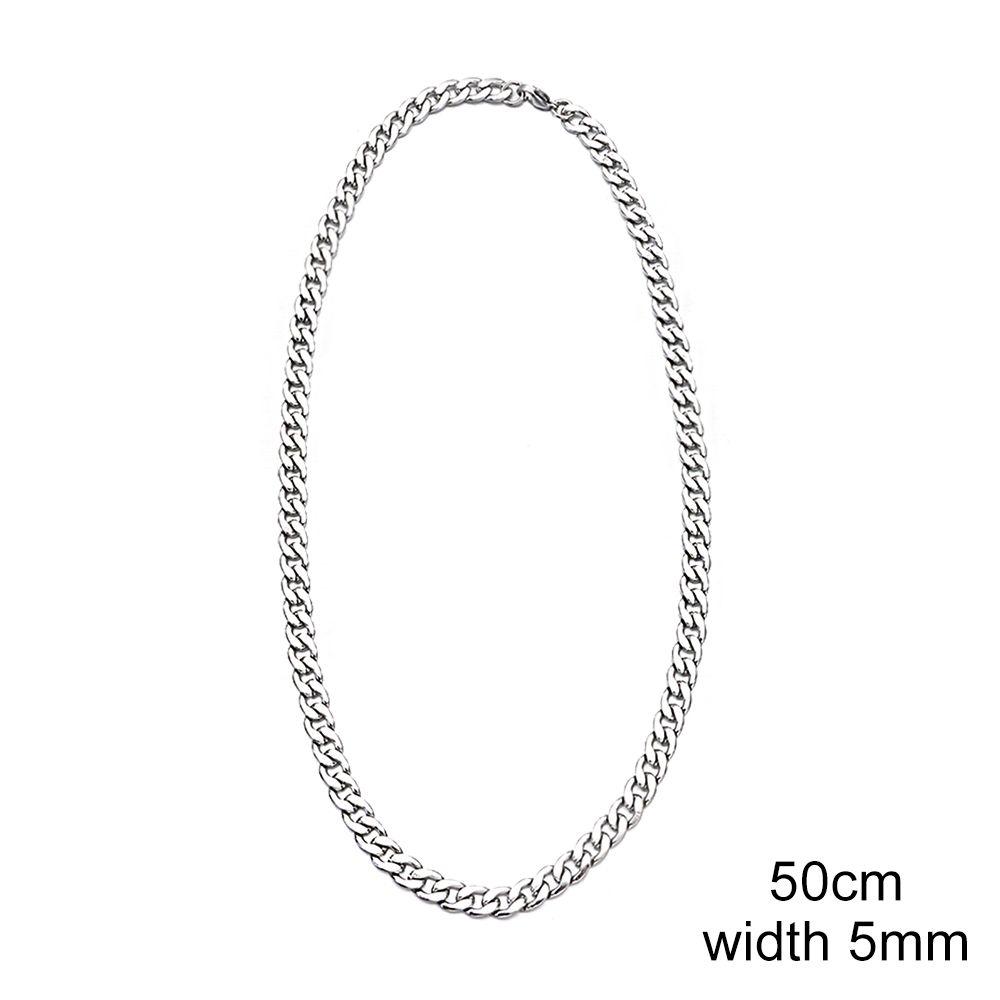 5/7/9/MM Men Punk Gothic Choker Cuban Chain Metal Collar Heavy Link Stainless Steel Necklace