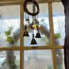 2PCS Handmade Hanging Witch Bell Protection Door Hanger Witch Wind Chime Wreath Magic Wind Chime Pendant Home Door Craft Decor
