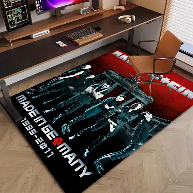 1pc Rammstein3 Design Printed Area Rug Carpet for Bedroom Living Room Home Decor Rugs Mat Non Slip Mat Rug for Bedside