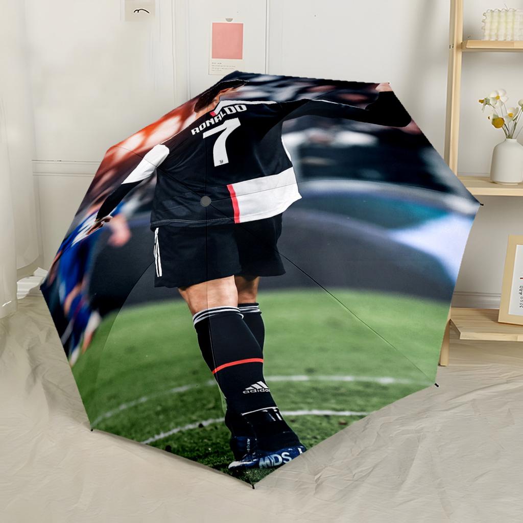 Ronaldo's Manchester Legacy Automatic Umbrella Retractable Design with 8-Rib Durability Lightweight Perfect for Outdoor Adventures