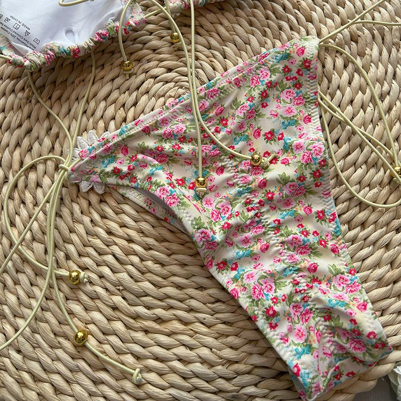 Micro Bikinis Sexy Women Swimsuit Swimwear Female Flower Bikini Set Biquini Bathing Suit Ruffle Swimming Suits Beachwear