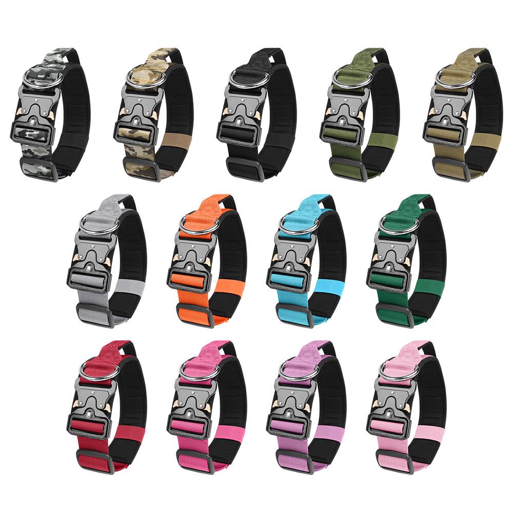 Explosion-Proof & Pull-Resistant Tactical Dog Collar for Medium & Large Dogs.