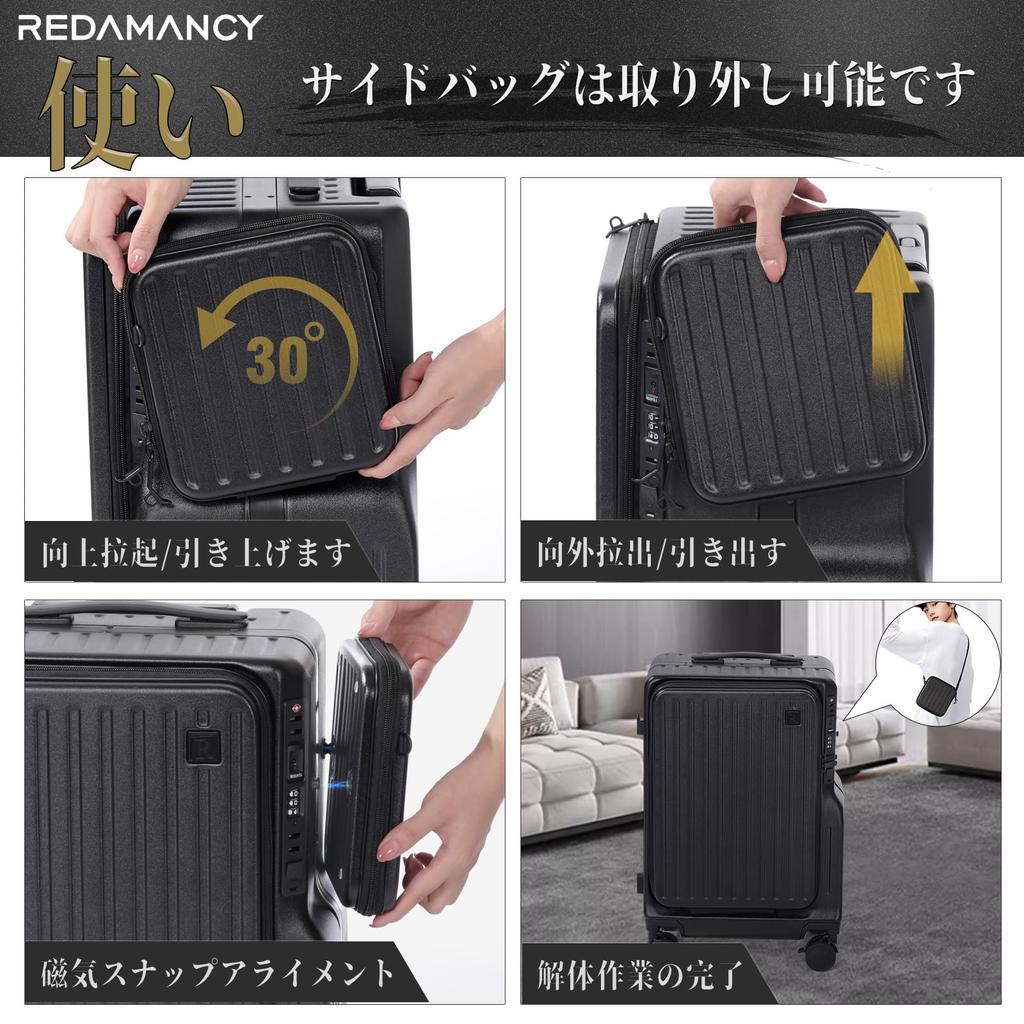 Design Guided by Active Flight Attendants Suitcase Company Front Opening With Stopper Single Door Multifunctional Carry Case Mobile Stand USB Port