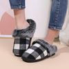 Closed Toe Faux Fur Slippers Women Winter Mix Color Thicked Plush Home Slides Woman Indoor Flat Heels Keep Warm Cotton Slides