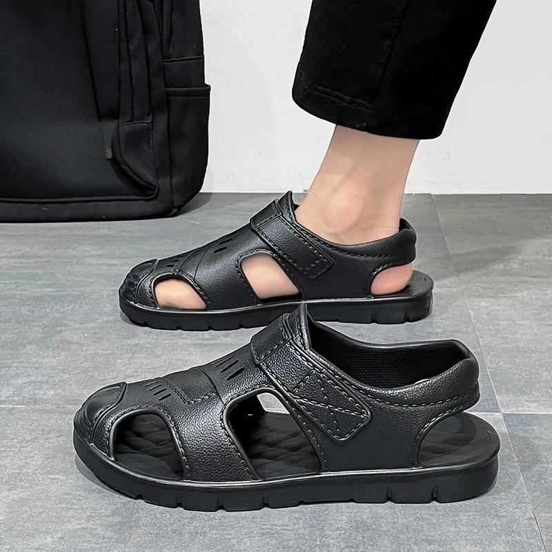 Fashion Ultralight Men's Sandal Height with Platform Non-slip 39 Pvc High Quality Color Descount Open Toe Barefoot Trend 2025 Male Shoe