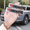 hbdf4 Car Logo Aluminum Label Stickers Decorative Accessories For Honda Civic Fit Jazz Accord Pilot CRV Odyssey Passport City Shuttle