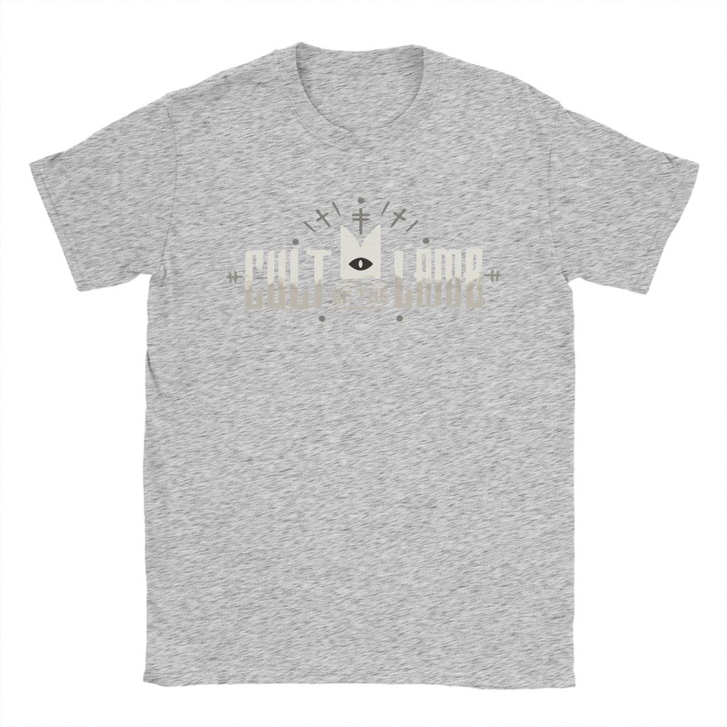 Cult of the Lamb Title TShirts for Men Humor Pure Cotton Tees Round Neck Short Sleeve T Shirt Summer Tops