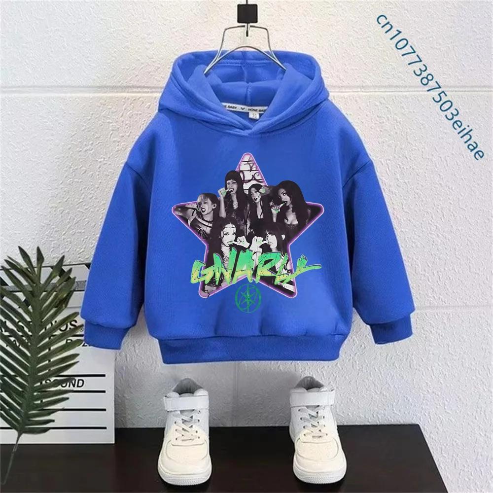 Boy Girls Fashion Outfits Kpop KATSEYE Sweatshirt, Kids Casual Hooded Pullover Casual Tops Children's Clothing Hoodies
