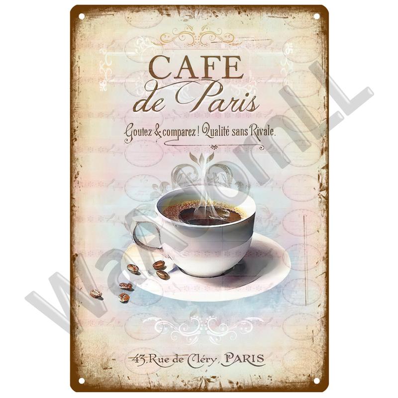 Ретро-столовая Жестяная вывеска Плакат Винтажные настенные постеры Металлическая вывеска Декоративная настенная тарелка Кухонная табличка Металлические винтажные аксессуары для декора