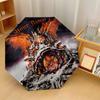 Custom Text Automatic 8 Bone Umbrella, Portable Sun Rain Protection UmbrellaGhost band