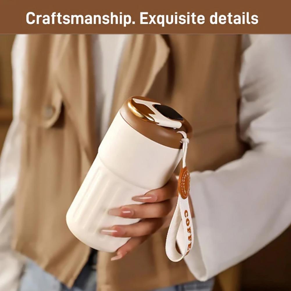 450 мл симпатичная кружка для кофе портативная нержавеющая сталь изолированная чашка для ежедневного использования