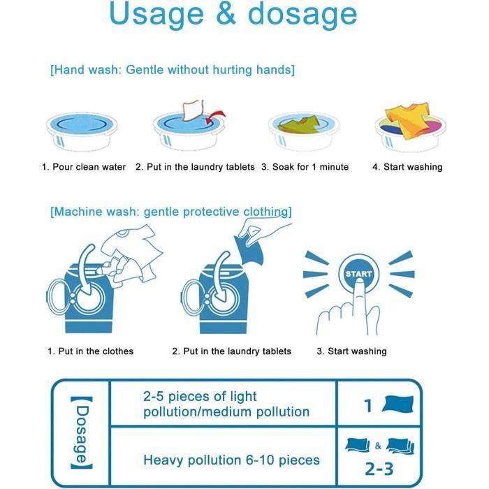 Lessive Feuilles, 90 Pièces Feuilles De Détergent À Lessive, Lingettes Détachantes Nano-concentrées Nettoyer Les Vêtements Laver102
