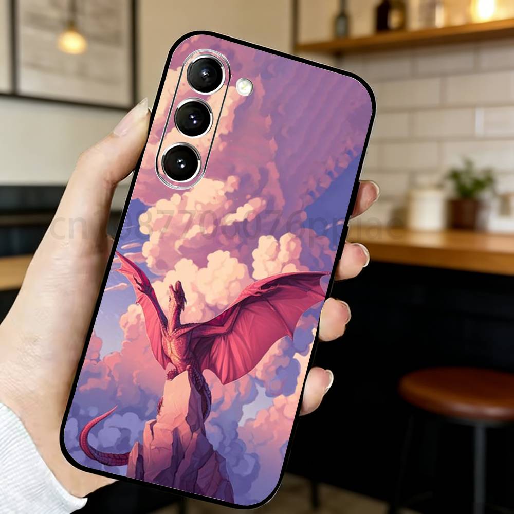 Чехол для телефона 'Крылья Огня' с изображением дракона для Samsung S20,21,21,22,23,24,25,26 plus,ultra Силиконовый Чехол