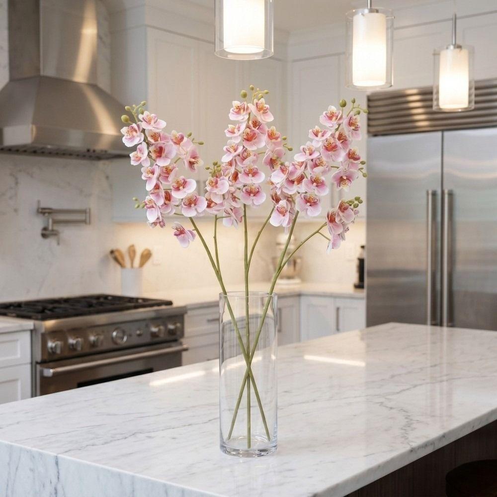 21 Heads Artificial Phalaenopsis Branches Real Touch Fake Mini Flowers  Balcony Decor