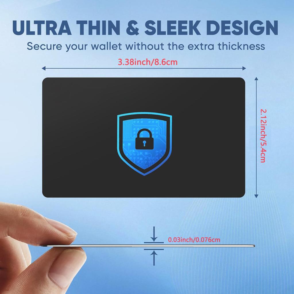 Карты блокировки RFID - Набор из 6 штук, Премиальный бесконтактный NFC Дебетовая Кредитная карта Паспорт Протектор Блокиратор для мужчин и женщин