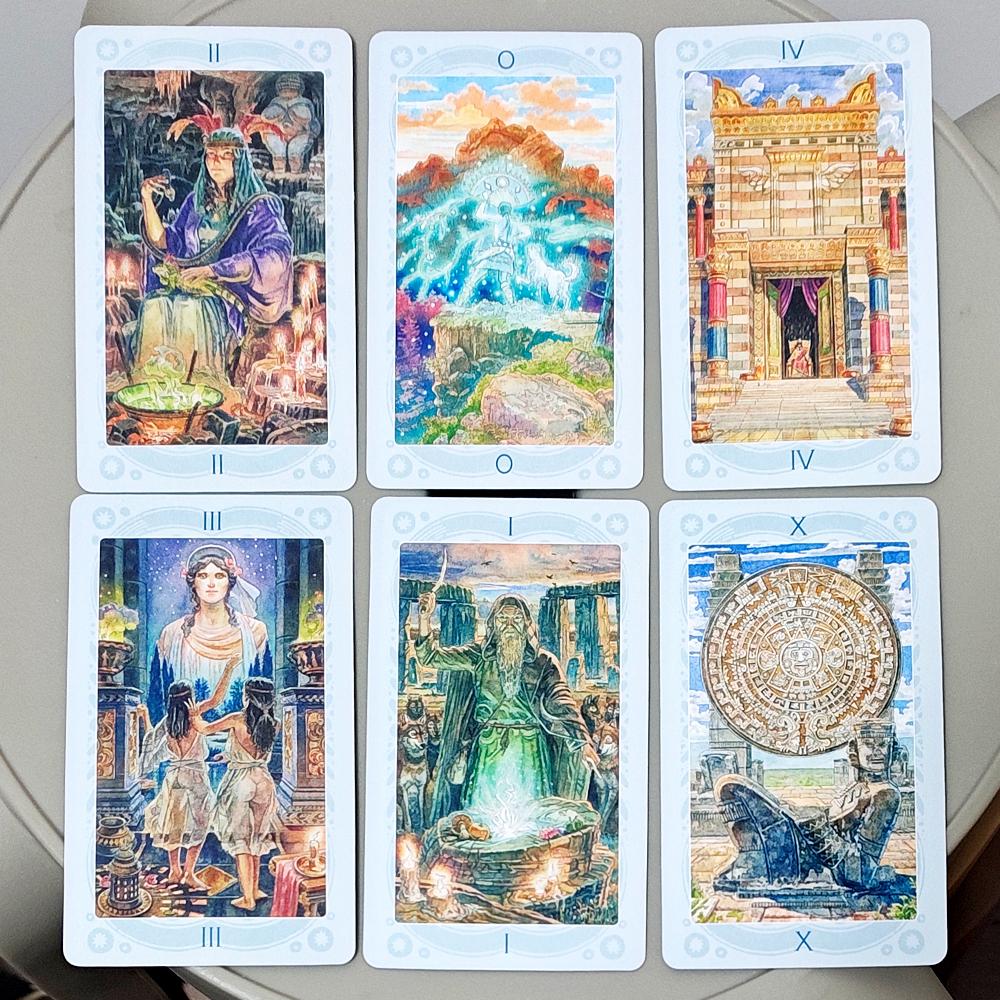 Sacred Sites Tarot Deck in Russian Language 78 Cards Global Sacred Landmarks Illustrated Tarot 10.3*6cm Ancient Holy Places