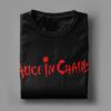 Мужские футболки с логотипом Alice In Chains, топы из чистого хлопка, сумасшедшие футболки с коротким рукавом и круглым вырезом, классические футболки