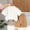 Boys' 2-Piece Cotton Set - Short Sleeved Cartoon Patterned POLO Shirt + Casual Shorts - Simple And Comfortable Baby Casual Clothes -S-XXL