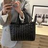Large Capacity Quilted Tote Bag for Women Elegant Padded Solid Color Shoulder Bag for Vacation Casual Commuting Handbags