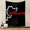 Nürburgring Logo Black Red White Design Patterned Tapestry for Bedroom and Living Room Home Decor