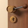 Creative Design Vintage Door Lock Black Walnut Security Door Bar Magnetic Mute Lock Home Decor