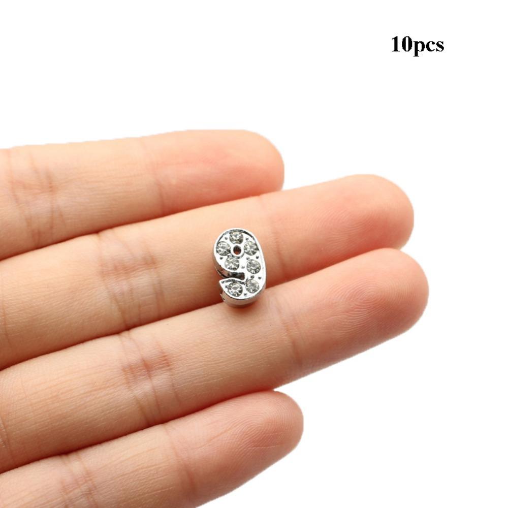 10pcs Number Bag Belt Decoration Silver Color Belt Buckle Decoration 20cm Cotton Dolls