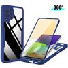 Case - BOOLING - for Samsung A22 4G - Navy Blue - 360° Protection - Anti-yellowing