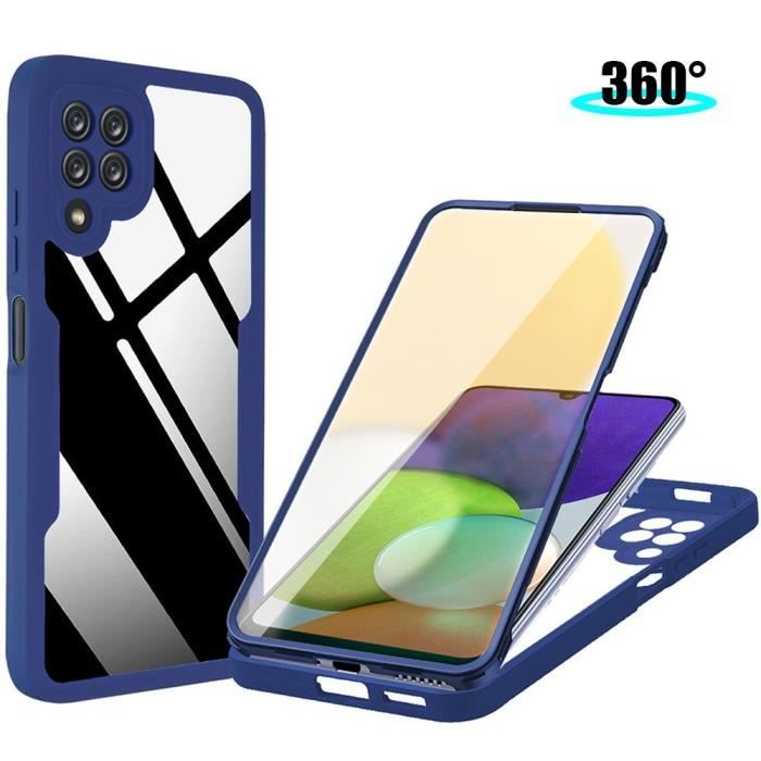 Case - BOOLING - for Samsung A22 4G - Navy Blue - 360° Protection - Anti-yellowing