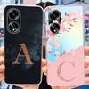 Чехол для OPPO A98 5G 2023 Модный Цветочный Буквы Прозрачный Силиконовый Мягкий Задний Чехол Для OPPO F23 CPH2527 OPPOA98 CPH2529 A1 5G Coque