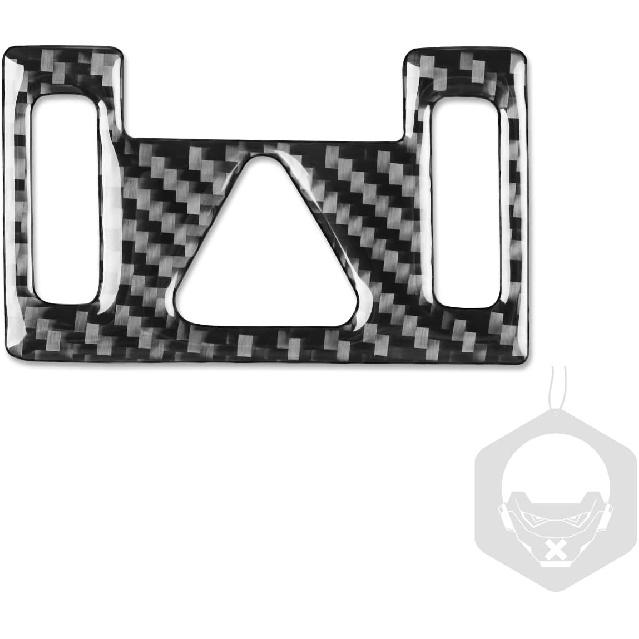 Real Carbon Fiber Accessories Decals Car Hazard Light Frame Panel Cover Compatible with KIA Forte K3 2024 Carbon Fiber Interior Trim Sticker