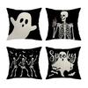 New Halloween Decorative Square Cushion Pillowcase Ghost Skull Pattern Single-sided Printing