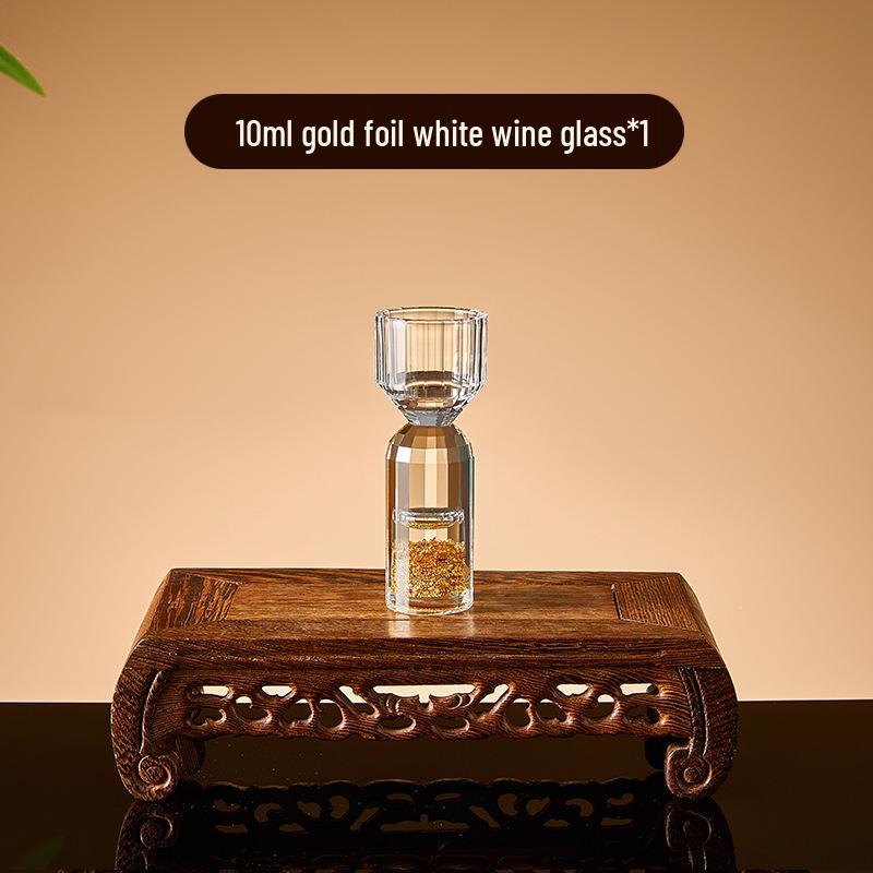 Набор рюмок с золотой фольгой – Хрустальные бокалы для белого вина, Настраиваемые с логотипом