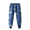 Kids' Fleece-Lined Winter Pants - Thick Base Layer for Boys & Girls, Cozy Sleepwear, Ankle-Cuff Design