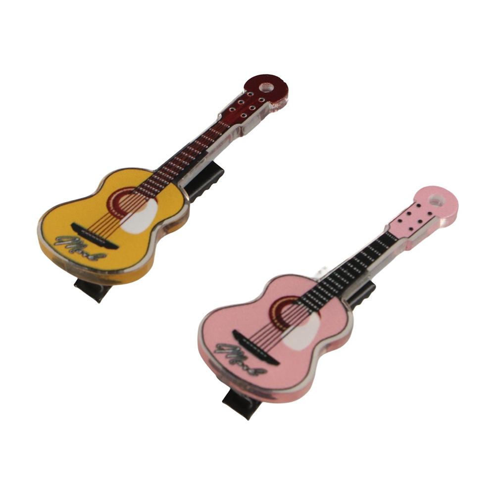 Sweet Guitar Hair Clip Ins Duckbill Clip Kawali Musical Instrument Hair Clip Party