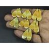 Natural Yellow Lace Agate Matched Pair Pear Cabochon Gemstone 7 Pair Lot C-3980