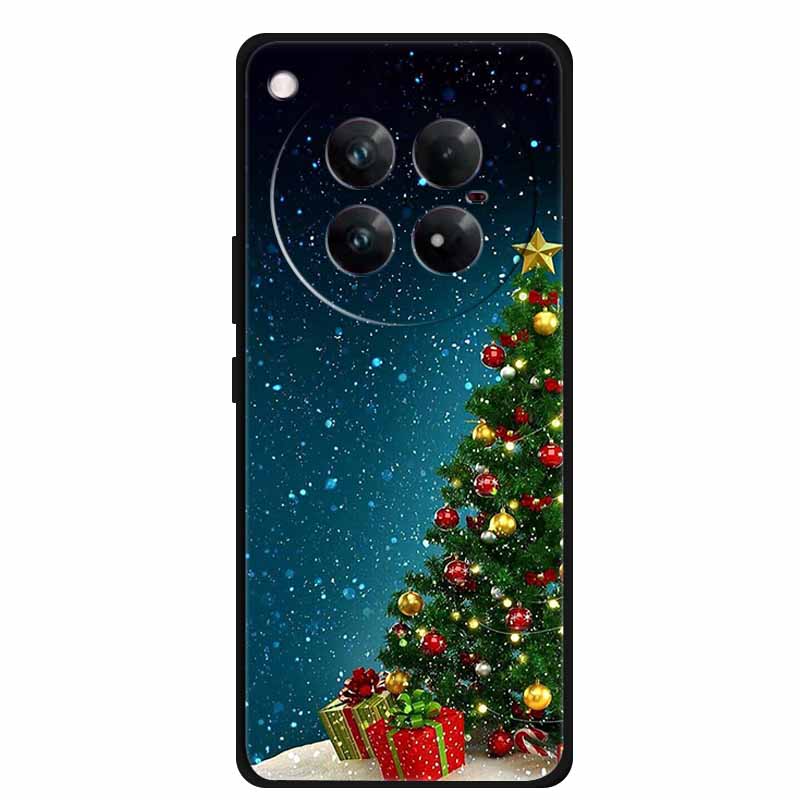 Рождественский чехол для Infinix Zero 40 5G Черный силиконовый чехол ТПУ Санта-Клаус Елка Чехол Мультяшный Олень Для Infinix Zero 40