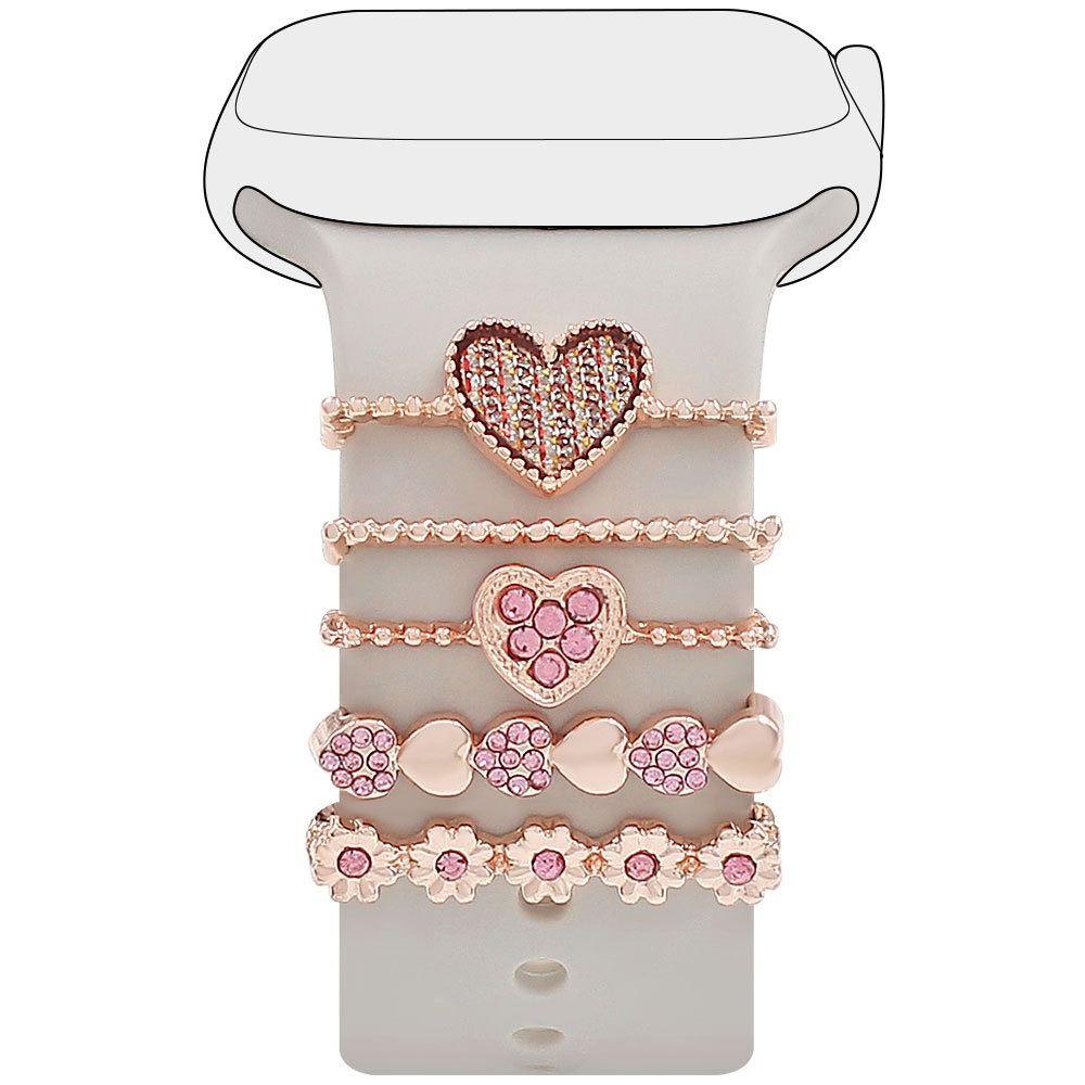 Металлический ремешок для часов, орнамент, браслет, подвески, модное декоративное кольцо, ремешок, аксессуары