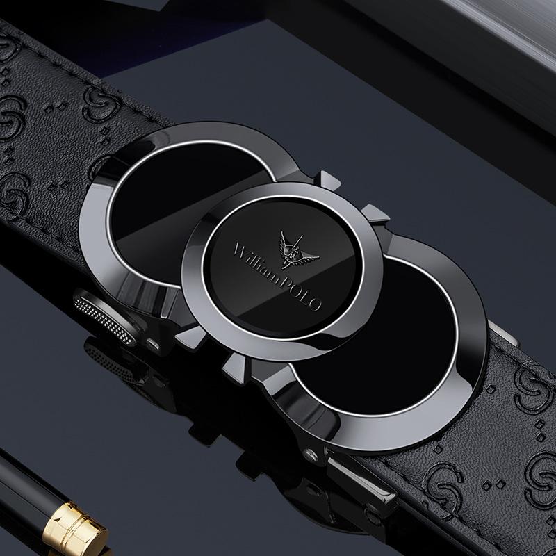 Brand Men's Belt, High-end Belt, Embossed Belt, Leather Body, Cowhide Belt, Fashionable Belt