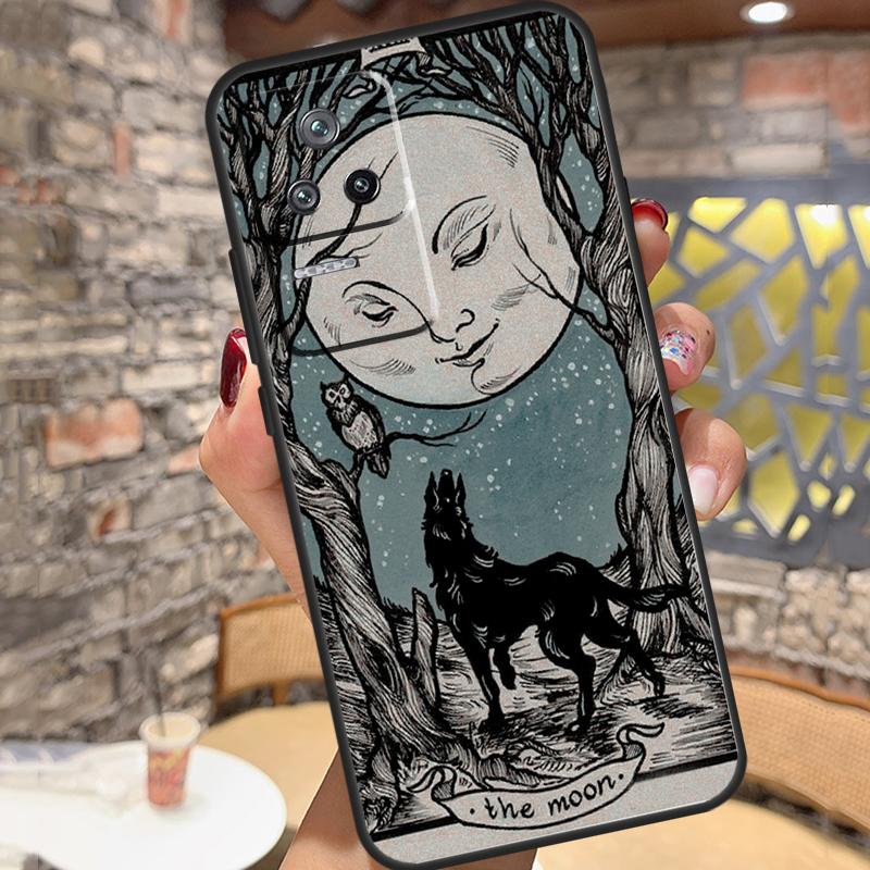 Чехол-книжка Смерть Таро Кот для Xiaomi 13 14 15 Ultra 11T 12T 13T 14T Pro POCO X7 Pro X3 X5 X6 M6 F5 F6 Pro