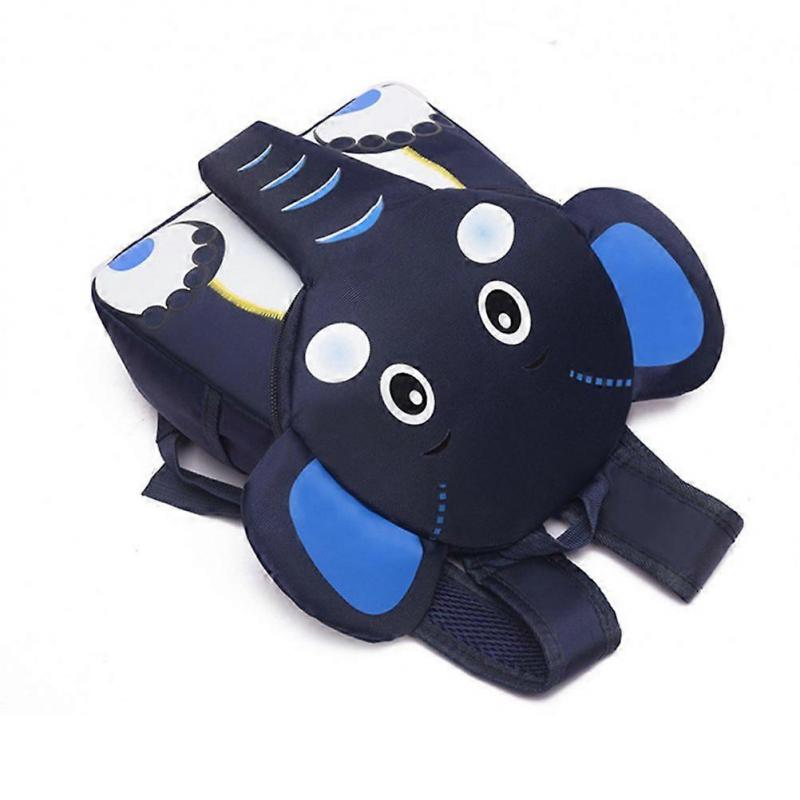 Children Cartoon Elephant Backpack Breathable School Bag Casual Backpack Toddler Kids Elephant Backpack (Dark Blue)