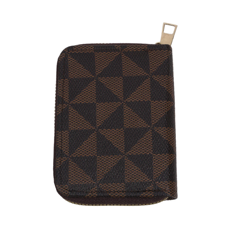 Портативная сумка-карман для карт на молнии с ретро-принтом, женский короткий кошелек, многофункциональный, высококачественный, портативный, женский, с удостоверением личности, кредитной картой, нулевой кошелек