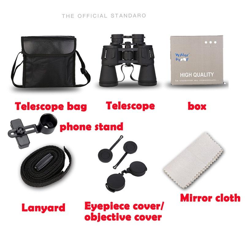 20X50 Бинокль HD Военный Профессиональный Телескоп Большой Окуляр Бинокулярный Охота Ночного Видения Наблюдение за птицами Путешествия Наблюдение за звездами Охота Концерт Спорт