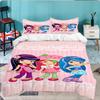 Straw-berry Sweet Moment 3pcs Bedding Set,Including 1pc Duvet Cover And 2pcs Pillowcases Perfect Gift for Christmas,Ideal for Bedroom, Dormitory